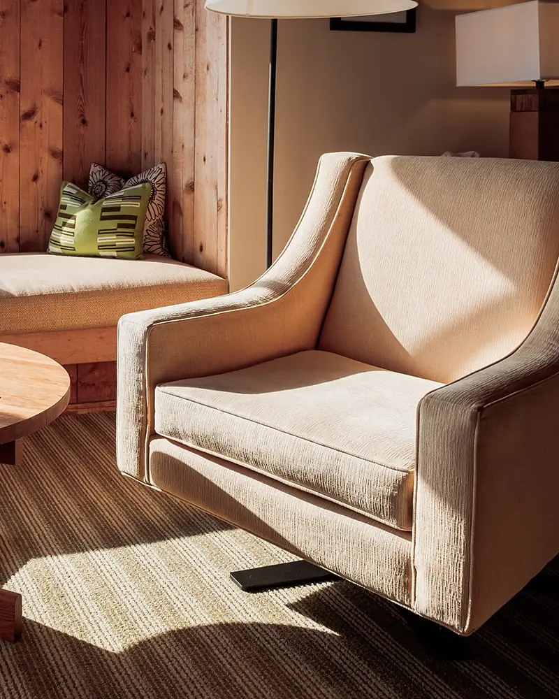 Fell Room: reading chair in afternoon sun